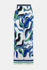 WOVEN ABSTRACT PRINT WIDE LEG PANTS