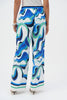 WOVEN ABSTRACT PRINT WIDE LEG PANTS