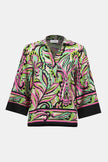 WOVEN PAISELY PRINT BOXY TOP