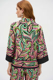 WOVEN PAISELY PRINT BOXY TOP