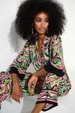 WOVEN PAISELY PRINT BOXY TOP