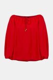 WOVEN EGGSHELL FLARED TOP