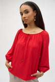 WOVEN EGGSHELL FLARED TOP