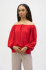 WOVEN EGGSHELL FLARED TOP