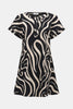 SEERSUCKER ABSTRACT PRINT ALINE DRESS