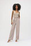 METALLIC KNITTED CAMISOLE WITH RHINESTONES