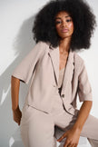 METALLIC KNITTED CAMISOLE WITH RHINESTONES