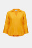 LINEN BOXY TOP WITH SHIRT COLLAR