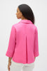 LINEN BOXY TOP WITH SHIRT COLLAR