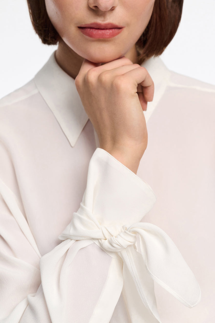 SOFT VIBES TIE SLEEVE BLOUSE