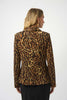 SILKY KNIT ANIMAL PRINT FITTED BLAZER