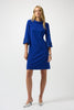 SILKY KNIT AND NOVELTY ALINE DRESS