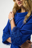 SILKY KNIT AND NOVELTY ALINE DRESS