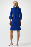 SILKY KNIT AND NOVELTY ALINE DRESS