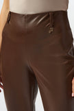 LEATHERETTE WIDE LEG PULL ON PANTS