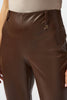 LEATHERETTE WIDE LEG PULL ON PANTS