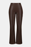 LEATHERETTE WIDE LEG PULL ON PANTS