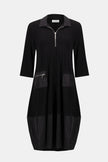 SILK KNIT AND MEMORY COCOON DRESS