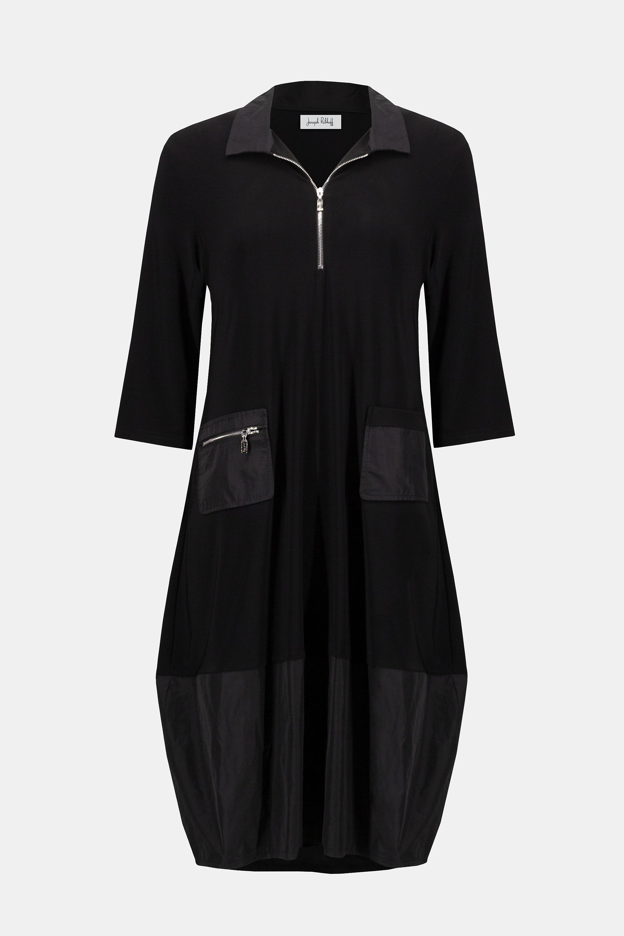 SILK KNIT AND MEMORY COCOON DRESS