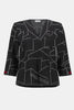 JACQUARD KNIT ABSTRACT PRINT BOXY TOP