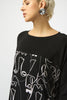 SILKY KNIT FACE PRINT COCOON DRESS