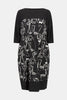 SILKY KNIT FACE PRINT COCOON DRESS
