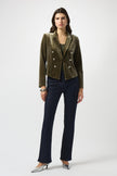 VELVET KNIT FITTED BLAZER