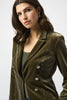 VELVET KNIT FITTED BLAZER