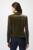 VELVET KNIT FITTED BLAZER