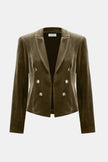 VELVET KNIT FITTED BLAZER