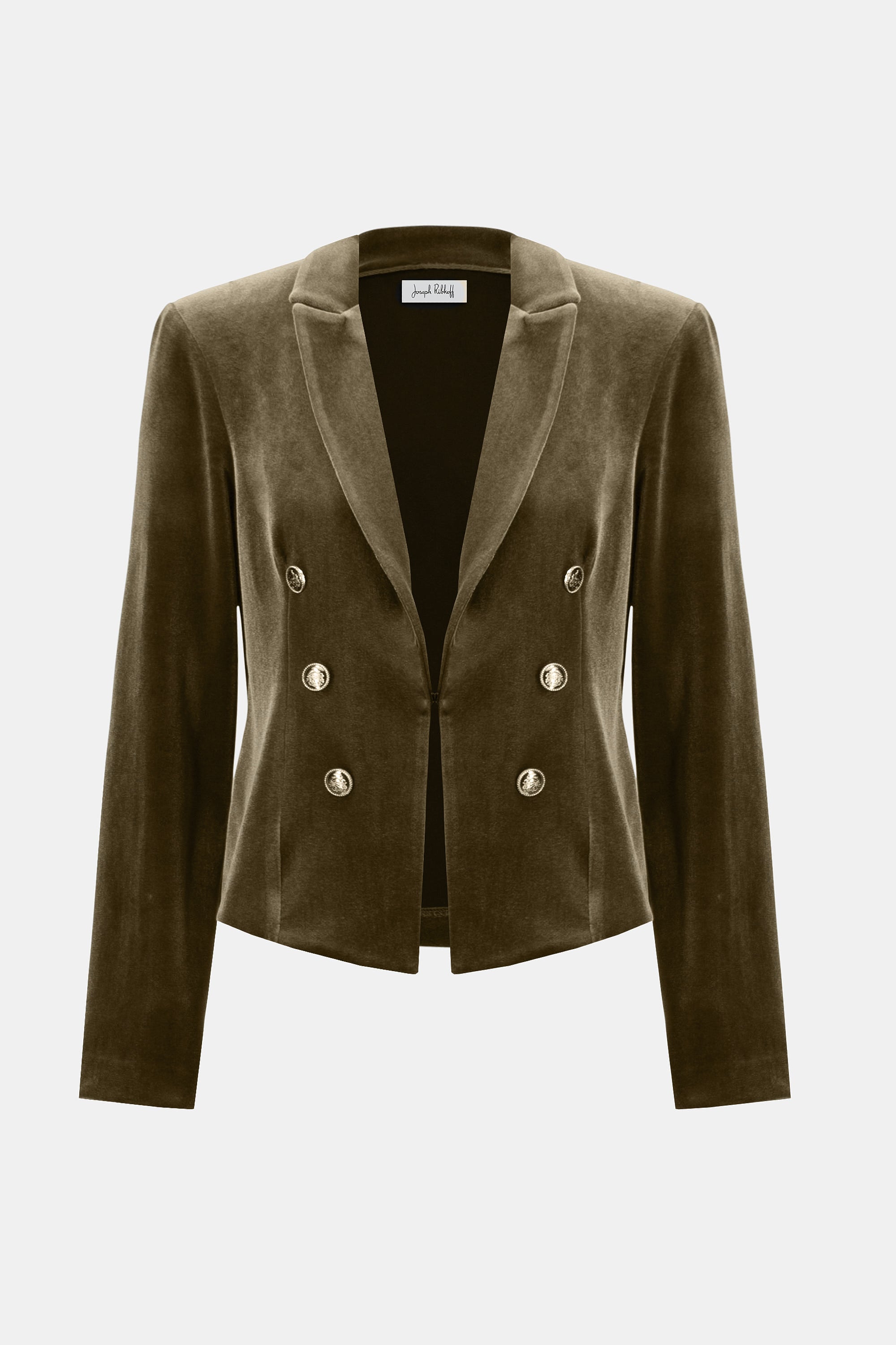 VELVET KNIT FITTED BLAZER