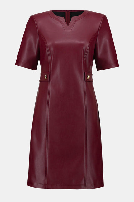 LEATHERETTE ALINE DRESS