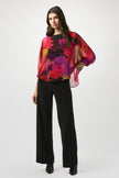 RECYCLED CHIFFON FLORAL PRINT BOXY TOP
