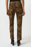SILKY KNIT ANIMAL PRINT STRAIGHT PANTS