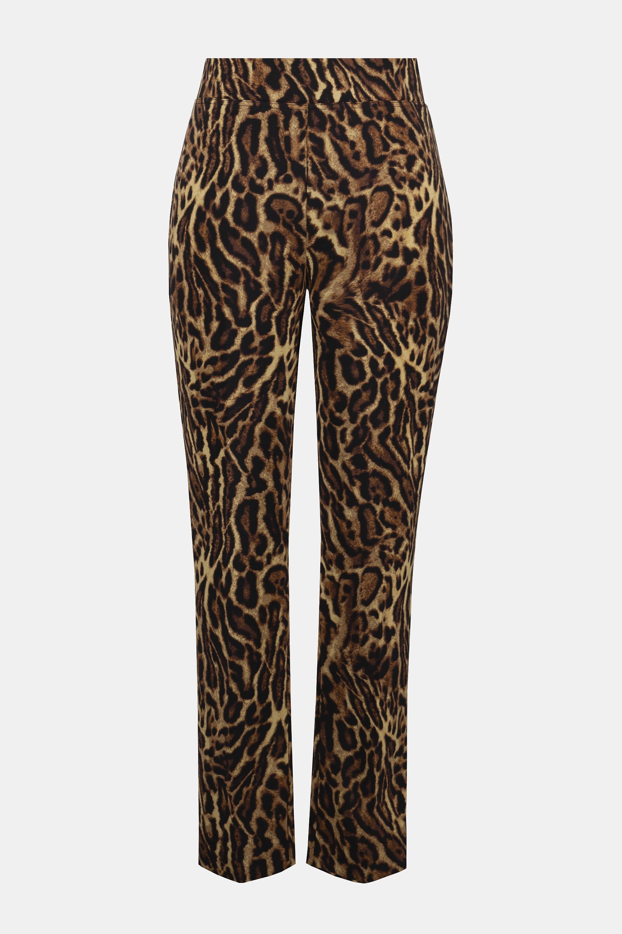 SILKY KNIT ANIMAL PRINT STRAIGHT PANTS