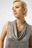 FOILED MELANGE KNIT SLEEVELESS TOP