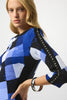 SILKY KNIT PLAID PRINT SHEATH DRESS