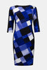 SILKY KNIT PLAID PRINT SHEATH DRESS
