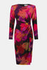SILKY KNIT FLORAL PRINT SHEATH DRESS