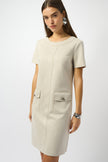 SCUBA SUEDE SHIFT DRESS