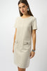 SCUBA SUEDE SHIFT DRESS