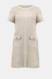 SCUBA SUEDE SHIFT DRESS