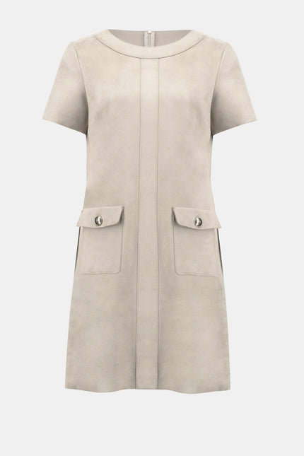 SCUBA SUEDE SHIFT DRESS