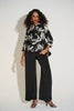JACQUARD FLORAL PRINT SWING JACKET