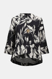 JACQUARD FLORAL PRINT SWING JACKET