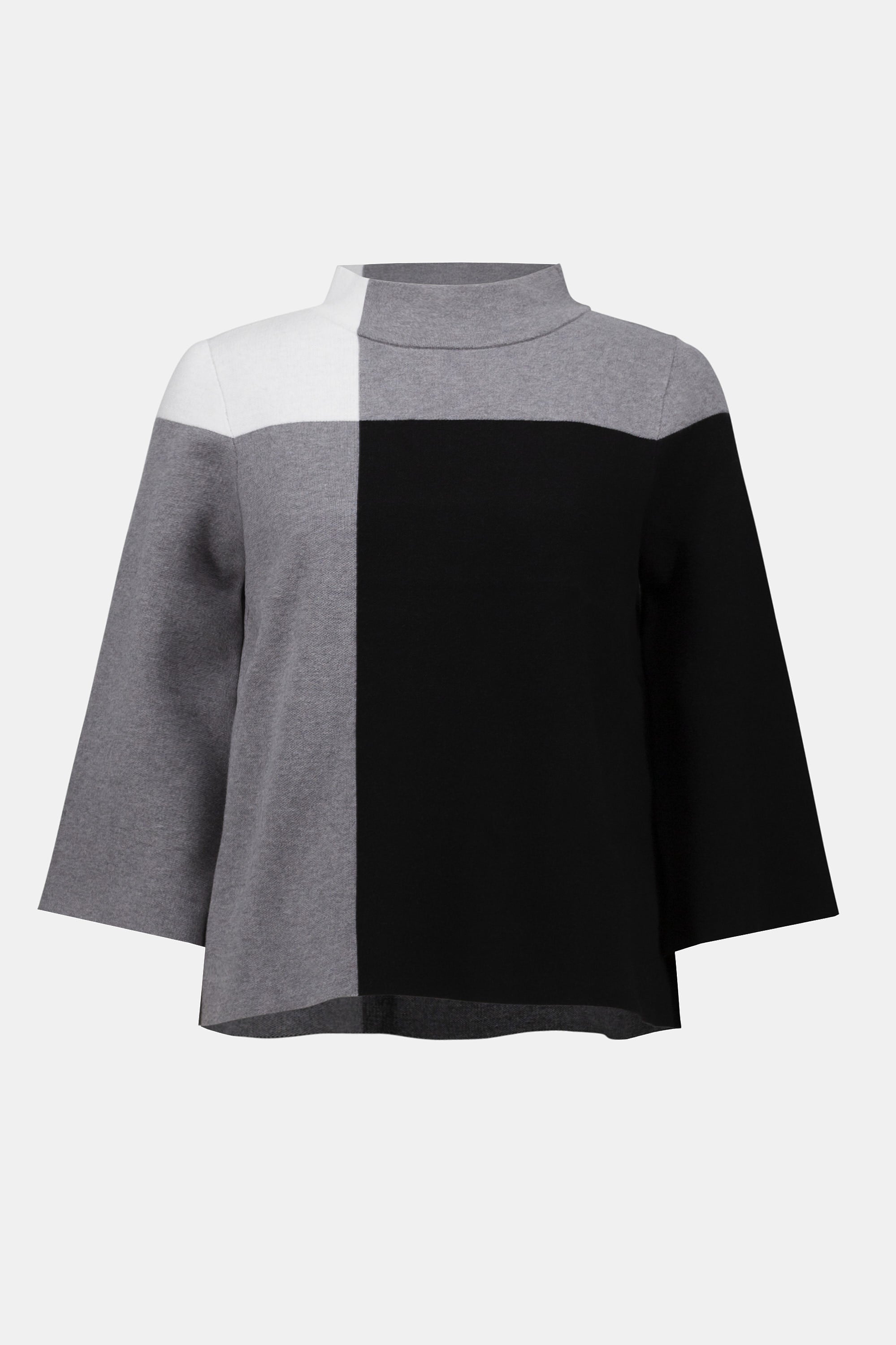 JACQUARD SWEATER COLOR BLOCK PULLOVER