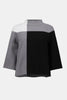 JACQUARD SWEATER COLOR BLOCK PULLOVER