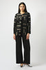 SCUBA AND LEATHERETTE COLLARLESS JACKET