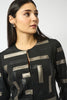 SCUBA AND LEATHERETTE COLLARLESS JACKET