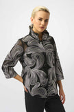EMBROIDERED MESH STRAIGHT JACKET